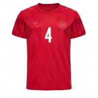 Danmark Simon Kjaer #4 Fotballklær Hjemmedrakt VM 2022 Kortermet